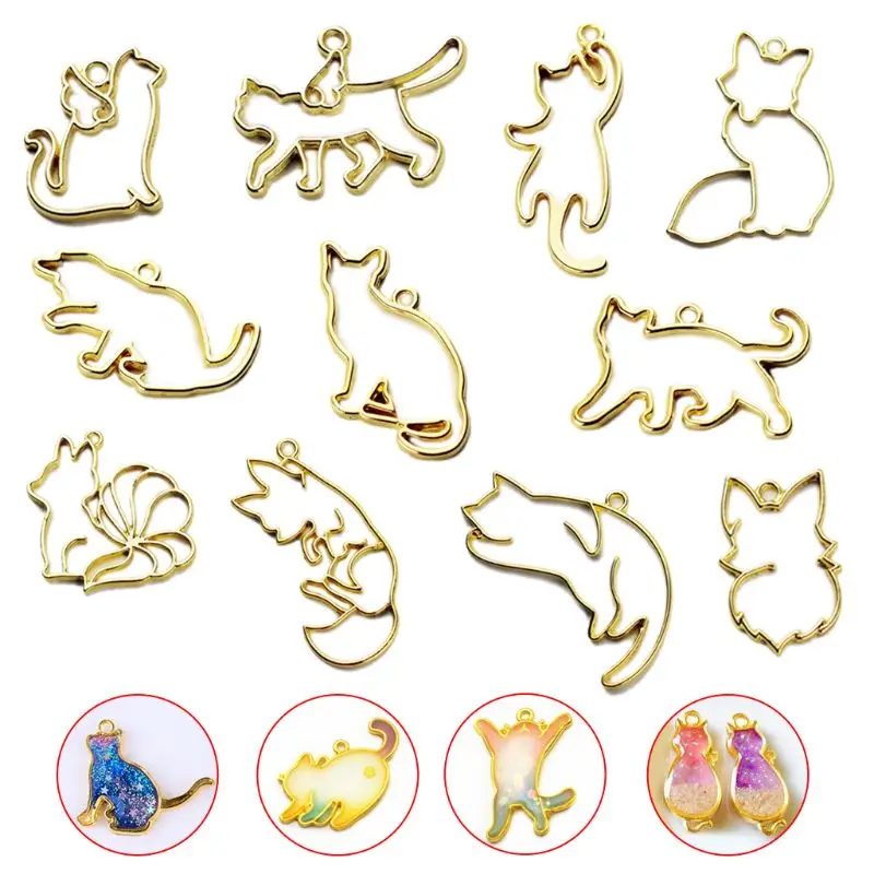 11pcs Fox Cat Metal Frame Pendant Bezel Setting UV Resin Charm Jewelry Casting Craft DIY Mold Metal Frame Jewelry Charms Bezel
11pcs Fox Cat Metal Frame Pendant Bezel Setting UV Resin Charm Jewelry Casting Craft DIY Mold Metal Frame Jewelry Charms Bezel