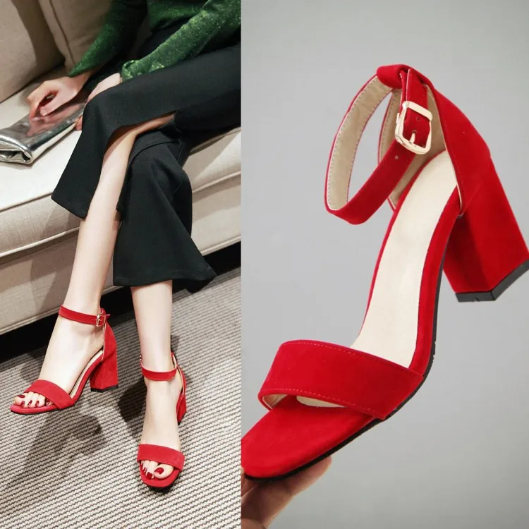Ankle Strap Flock Women Sandals Pointed Toe Heels Women Summer Shoes Red Black High Heels 7cm Ladies Gladiator Sandals Big Size
Ankle Strap Flock Women Sandals Pointed Toe Heels Women Summer Shoes Red Black High Heels 7cm Ladies Gladiator Sandals Big Size
