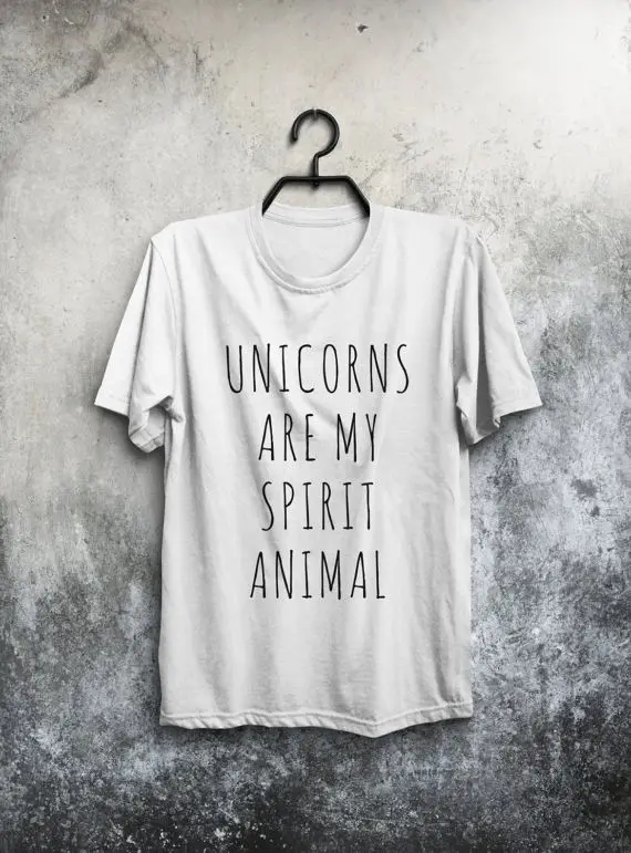 "Unicorns Are My Spirit Animal" fashion Unisex women t shirt mens tees high quality cotton shirts free shipping S-XXXL
"Unicorns Are My Spirit Animal" fashion Unisex women t shirt mens tees high quality cotton shirts free shipping S-XXXL