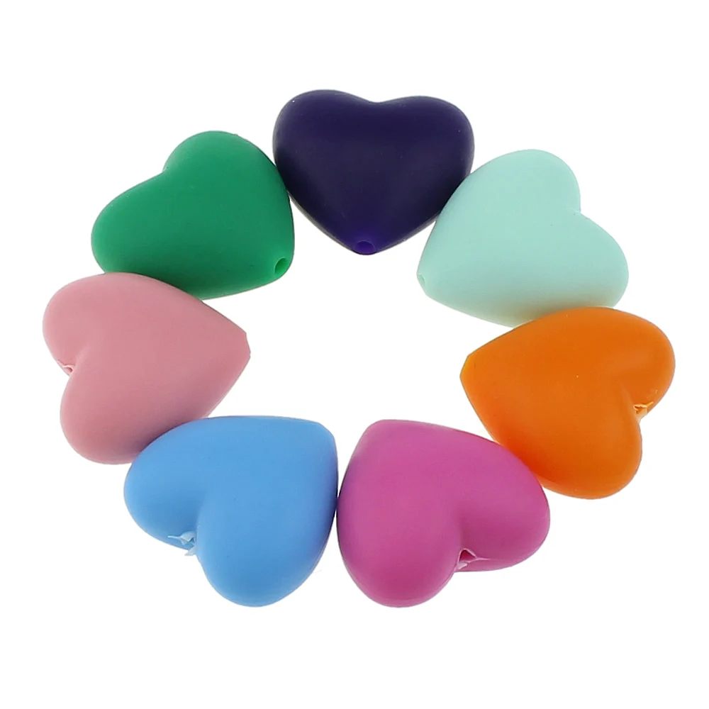 100pcs/lot Heart Shape Silicone Teeth Beads DIY Bpa Free Silicone Teethers Beads For Baby jewelry Bracelets Charm Babies Chewing
100pcs/lot Heart Shape Silicone Teeth Beads DIY Bpa Free Silicone Teethers Beads For Baby jewelry Bracelets Charm Babies Chewing