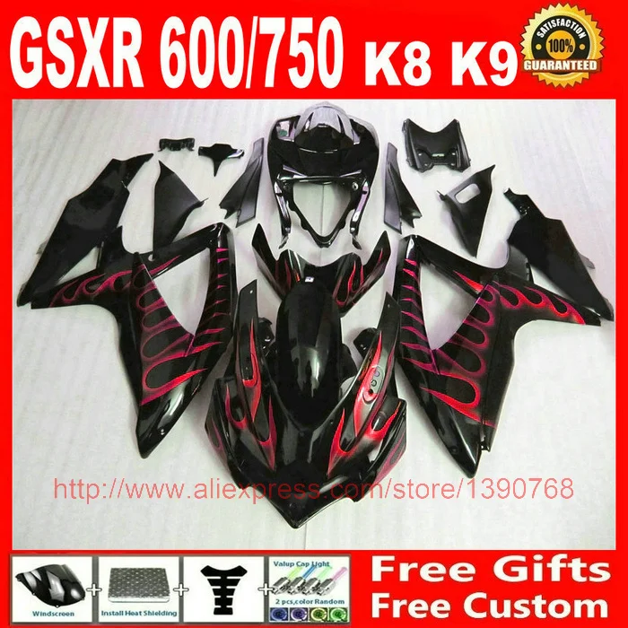 Комплект обтекателей под заказ для Suzuki GSXR600 GSXR 750 08 09 10 Обтекатели из АБС-пластика Красного пламени черного цвета K8 K9 GSXR 600 750 2008 2009 GZ24
Комплект обтекателей под заказ для Suzuki GSXR600 GSXR 750 08 09 10 Обтекатели из АБС-пластика Красного пламени черного цвета K8 K9 GSXR 600 750 2008 2009 GZ24