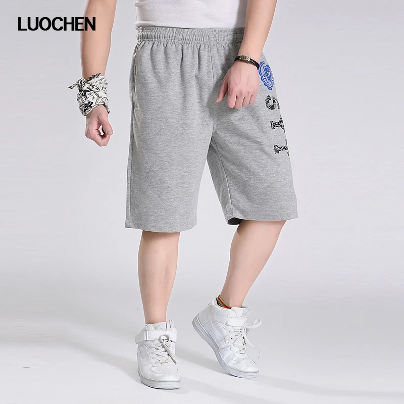 The latest new solid color printing letters casual pants men's simple version shorts tie waist clothing QC-A652-657-A225 | Мужская