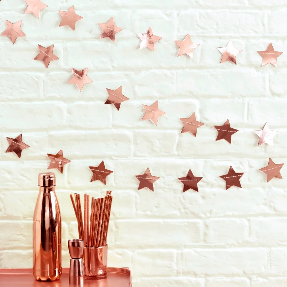 FENGRISE Rose Gold Sparkles Banner Round Star Circle Paper Garland Birthday Party Decoration Supplies Wedding Hanging Garland
FENGRISE Rose Gold Sparkles Banner Round Star Circle Paper Garland Birthday Party Decoration Supplies Wedding Hanging Garland