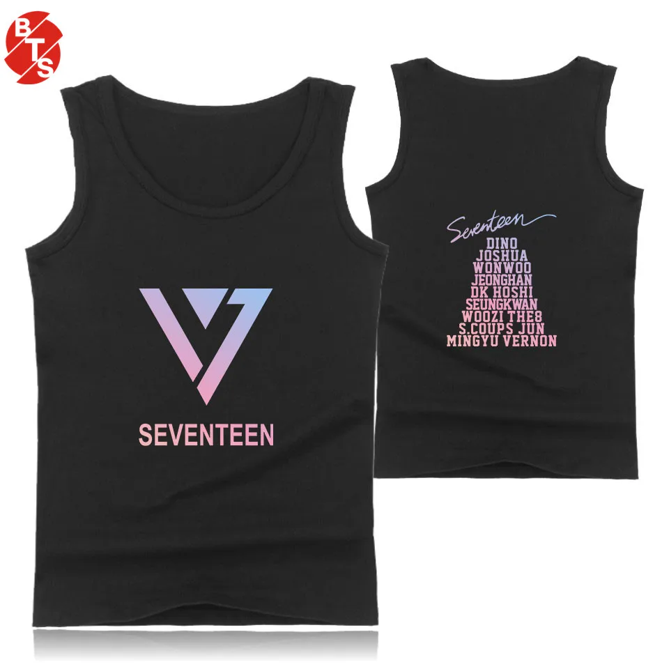 Летняя крутая безрукавка 2018 SEVENTEEN; Кей-поп для женщин/мужчин, Повседневная модная женская рубашка без рукавов с принтом SEVENTEEN
Летняя крутая безрукавка 2018 SEVENTEEN; Кей-поп для женщин/мужчин, Повседневная модная женская рубашка без рукавов с принтом SEVENTEEN