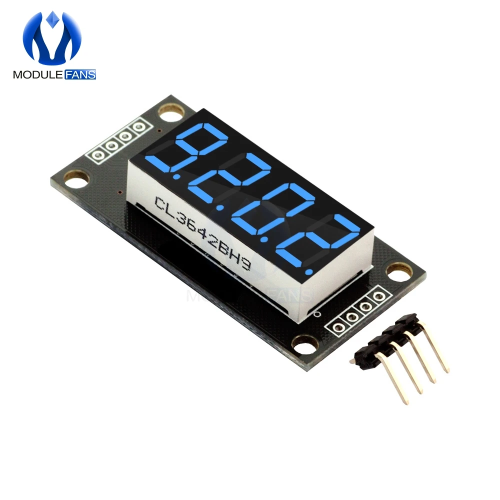 

0.36INCH 0.36" 0.36 Inch TM1637 7 Segments Digital Blue Display Tube 4-Digit LED Module Board For Arduino