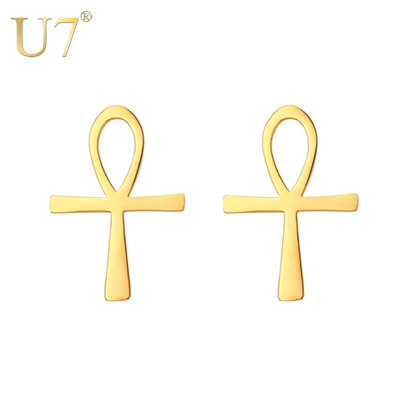 U7 Gold Color Ankh Egyptian Cross Key of the Nile Earrings For Women Fashion Jewelry Wholesale E1004
U7 Gold Color Ankh Egyptian Cross Key of the Nile Earrings For Women Fashion Jewelry Wholesale E1004