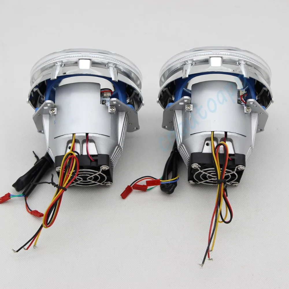 Bluetooth Wirless RGB Angel Eyes Cover Car LED Headlights Auto Lens headlight 90W Hi/Lo Beam 3.0 Inches Projector Lamp H4 Q5 Kit
Bluetooth Wirless RGB Angel Eyes Cover Car LED Headlights Auto Lens headlight 90W Hi/Lo Beam 3.0 Inches Projector Lamp H4 Q5 Kit
