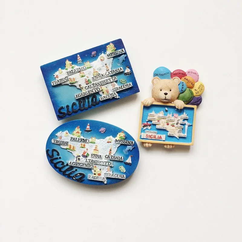 High Quality Italy Sicilia 3D Cute Bear Fridge Magnets World Travel Souvenirs Decorative Refrigerator Magnetic Stickers
High Quality Italy Sicilia 3D Cute Bear Fridge Magnets World Travel Souvenirs Decorative Refrigerator Magnetic Stickers