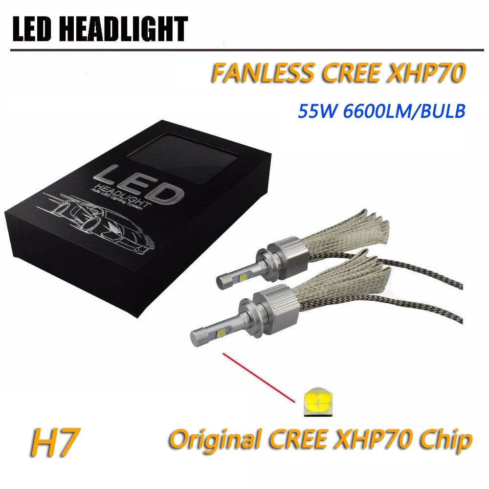 Fanless 110W 13200LM Original C-REE XHP70 H7 H9 H11 9005 HB3 9006 HB4 9012 HIR2 CAR LED Headlamp bulbs H4 HI/LO Beam motor light
Fanless 110W 13200LM Original C-REE XHP70 H7 H9 H11 9005 HB3 9006 HB4 9012 HIR2 CAR LED Headlamp bulbs H4 HI/LO Beam motor light