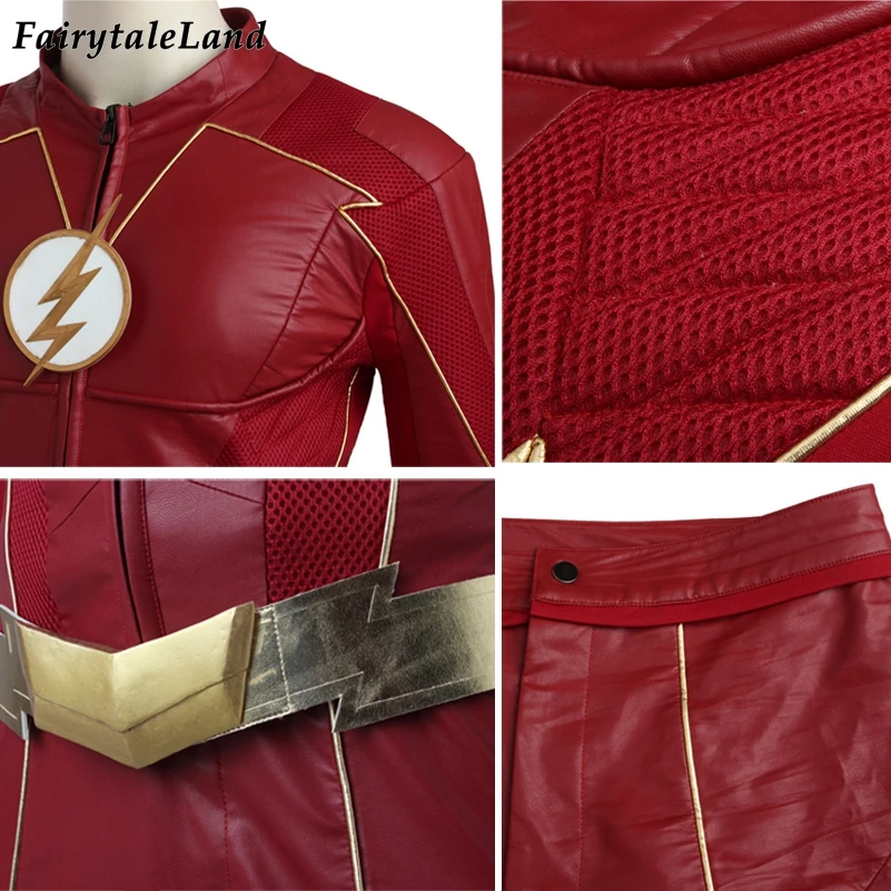 Superhero Halloween The Flash Costume Cosplay Barry Allen Outfit Season 4 Flash Jacket Pants Mask Cosplay Accessories
Superhero Halloween The Flash Costume Cosplay Barry Allen Outfit Season 4 Flash Jacket Pants Mask Cosplay Accessories