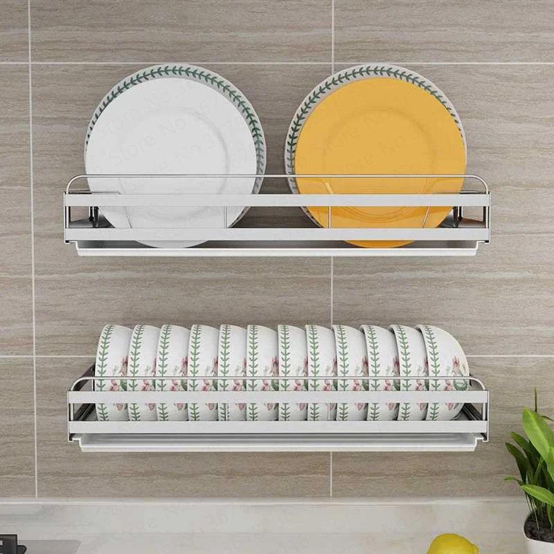 Dish Rack Drain Rack Wall-mounted Punch-free Stainless Steel Hanging Dish Rack Plate Storage Kitchen Rack
Dish Rack Drain Rack Wall-mounted Punch-free Stainless Steel Hanging Dish Rack Plate Storage Kitchen Rack