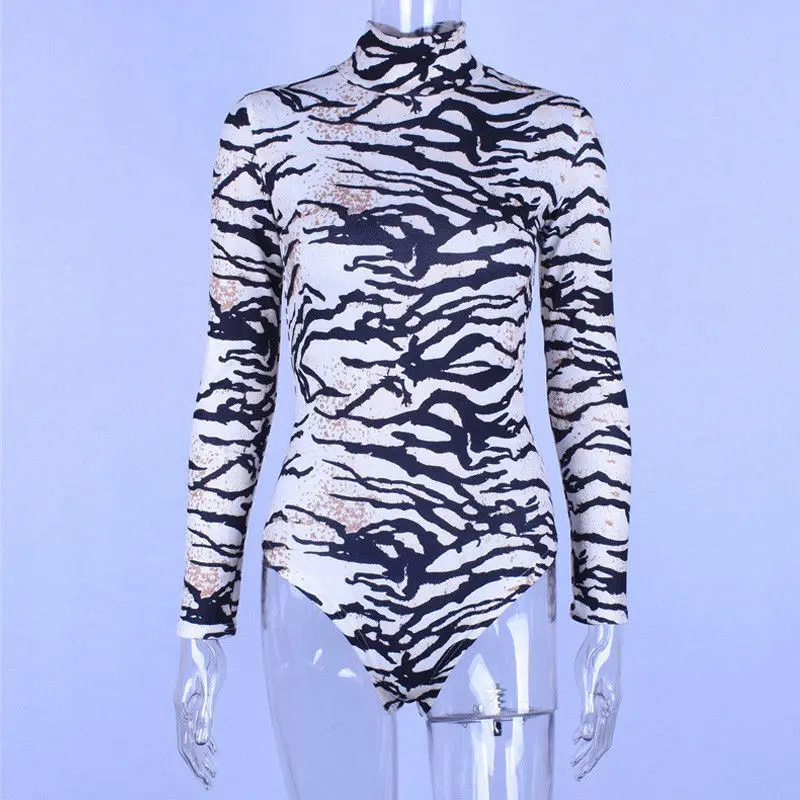 Fashion Jumpsuit Womens Turtleneck Long Sleeve Leopard Printed Simple Wild New Slim Jumpsuit Summer Casual Bodysuit
Fashion Jumpsuit Womens Turtleneck Long Sleeve Leopard Printed Simple Wild New Slim Jumpsuit Summer Casual Bodysuit