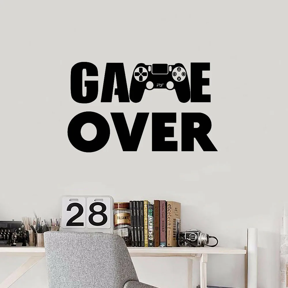 Игра над стеной наклейка PS4 геймер наклейки контроллер видео настенный игровой