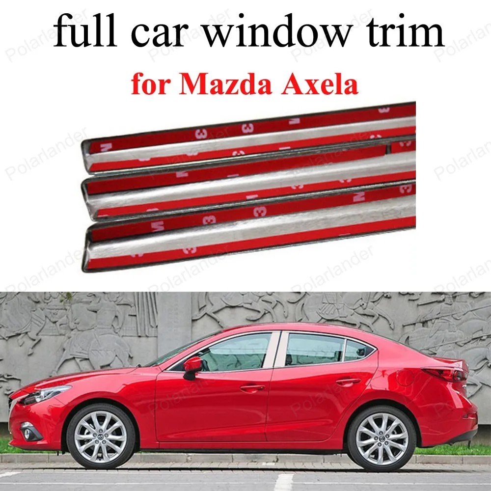 Stainless steel Decoration sill frame For M-azda Axela with center pillar full Window Trim Car Styling
Stainless steel Decoration sill frame For M-azda Axela with center pillar full Window Trim Car Styling