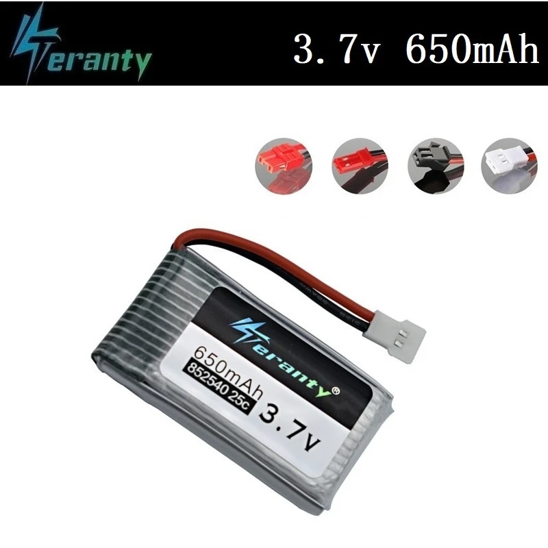Teranty Power 100Pcs/Set 3.7V 650mAh Li-po Battery For SYMA X5C X5C-1 X5 H5C X5SW 852540 3.7V Drone Rechargeable Lithium Battery
Teranty Power 100Pcs/Set 3.7V 650mAh Li-po Battery For SYMA X5C X5C-1 X5 H5C X5SW 852540 3.7V Drone Rechargeable Lithium Battery