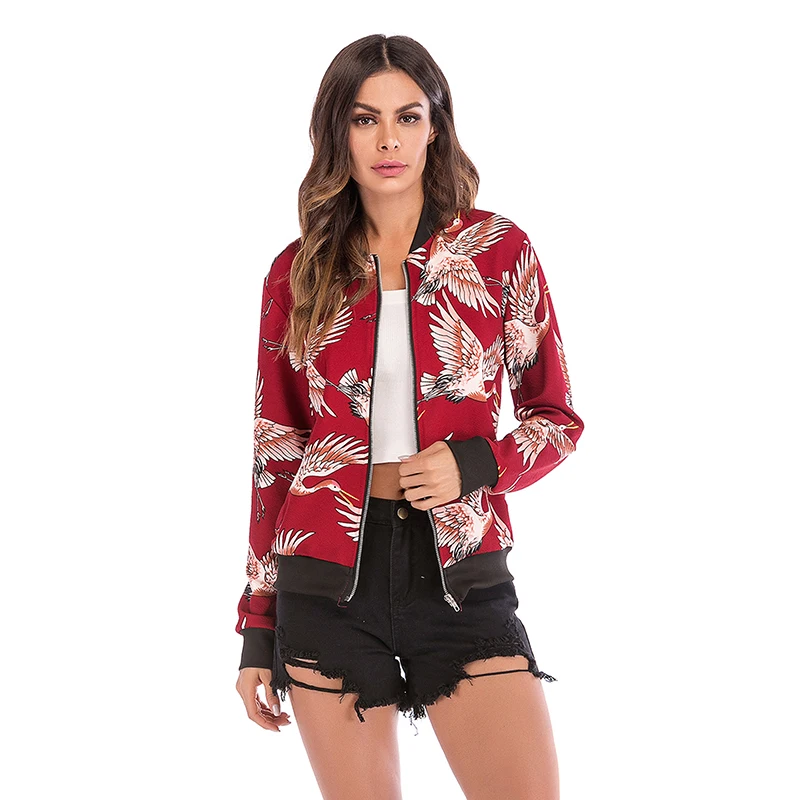 2018 New Women Jacket/Coat Fashion Ladies Retro Printed Bomber Jacket Casual Coat Autumn Outwear Women Clothes
2018 New Women Jacket/Coat Fashion Ladies Retro Printed Bomber Jacket Casual Coat Autumn Outwear Women Clothes