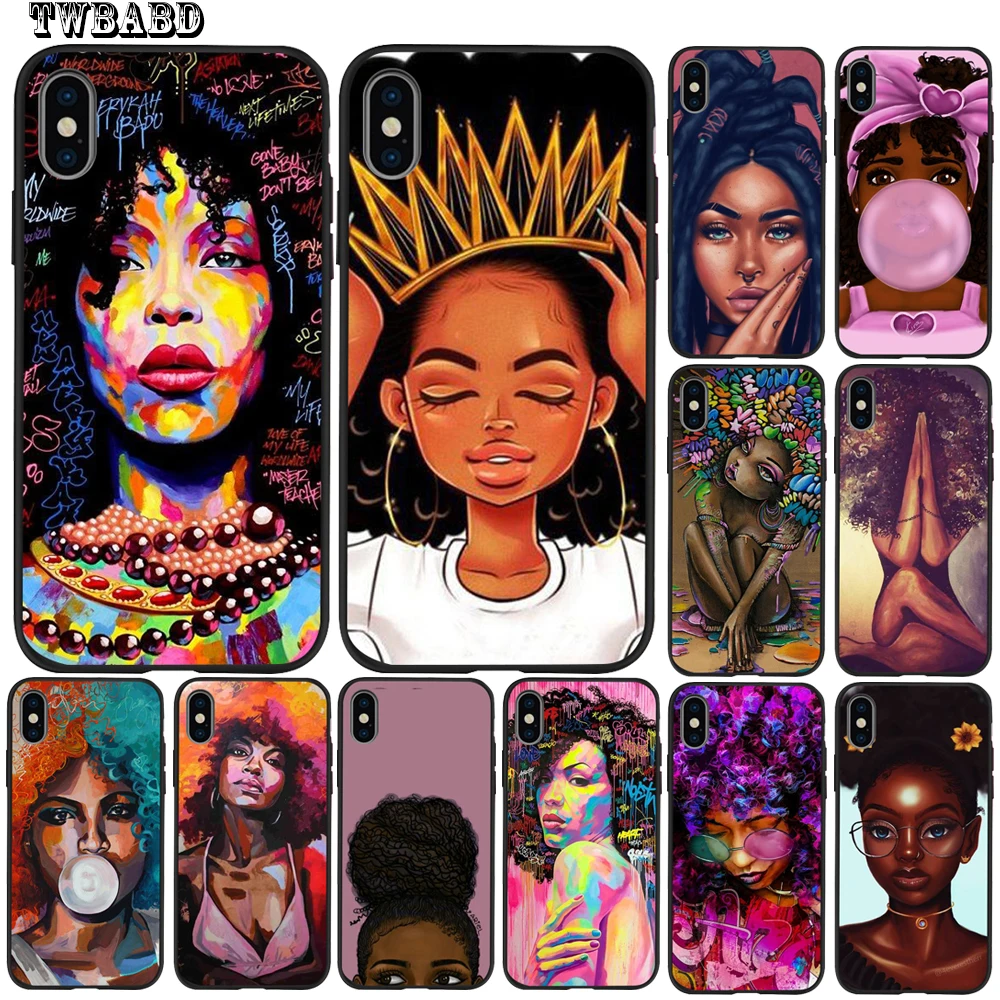 Африканские девушки для Funda iPhone X чехол 5 5S 6 6S 7 8 Plus XS Max XR крышки iPhone7 Чехол Мягкий