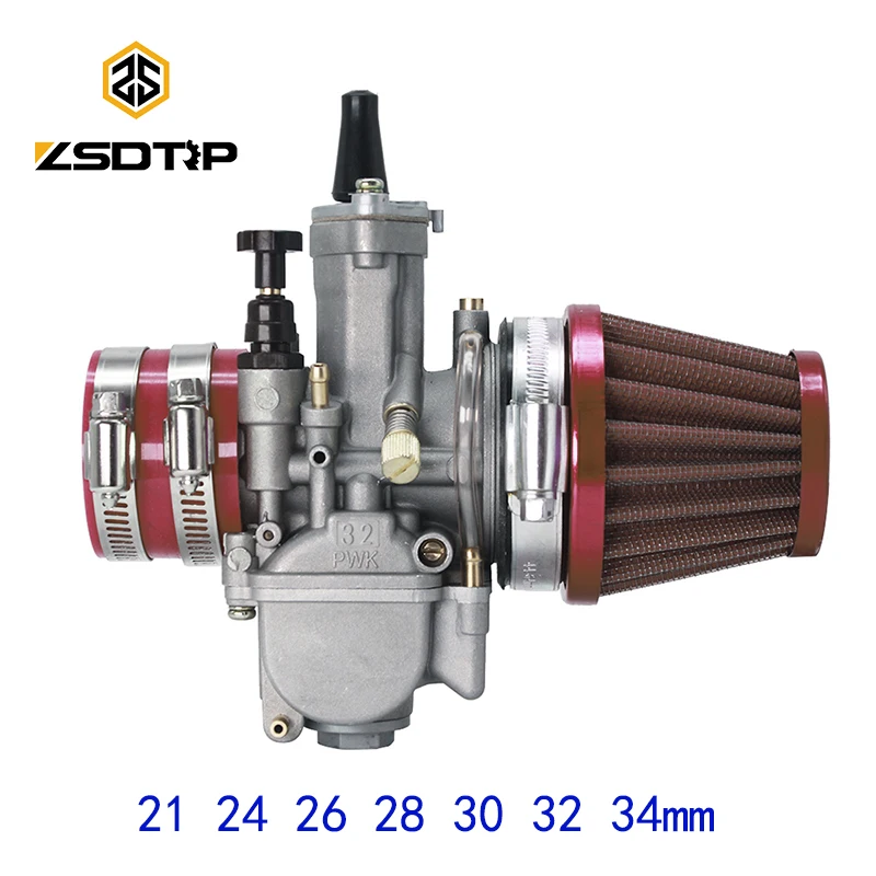ZSDTRP Motorcycle PWK Carburetor With Air Filter Adapter 21 24 26 28 30 32 34mm for ATV Dirt Bike GO KART
ZSDTRP Motorcycle PWK Carburetor With Air Filter Adapter 21 24 26 28 30 32 34mm for ATV Dirt Bike GO KART