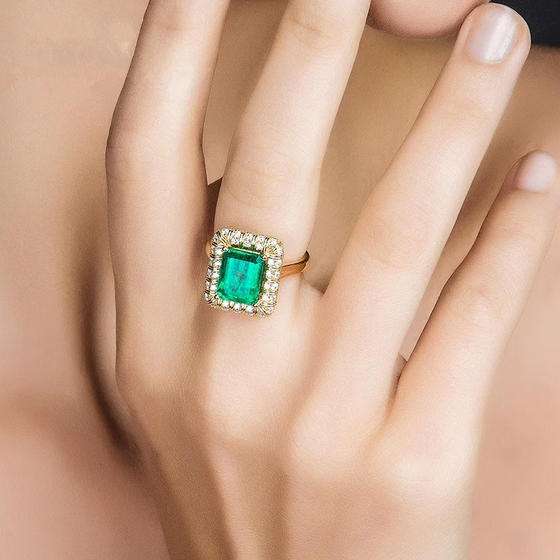OMHXZJ Wholesale European Fashion Woman Man Party Wedding Gift Luxury Square White Green AAA Zircon 18KT Yellow Gold Ring RR734
OMHXZJ Wholesale European Fashion Woman Man Party Wedding Gift Luxury Square White Green AAA Zircon 18KT Yellow Gold Ring RR734
