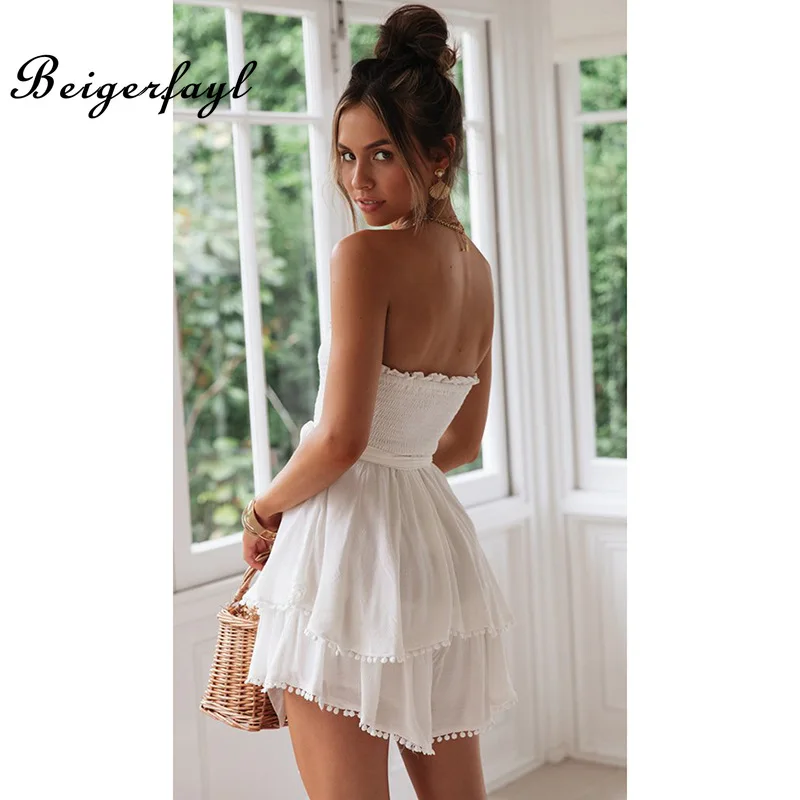 Beigerfayl 2019 новый хлопок обернутый грудь короткие джемперы комбинезоны модные