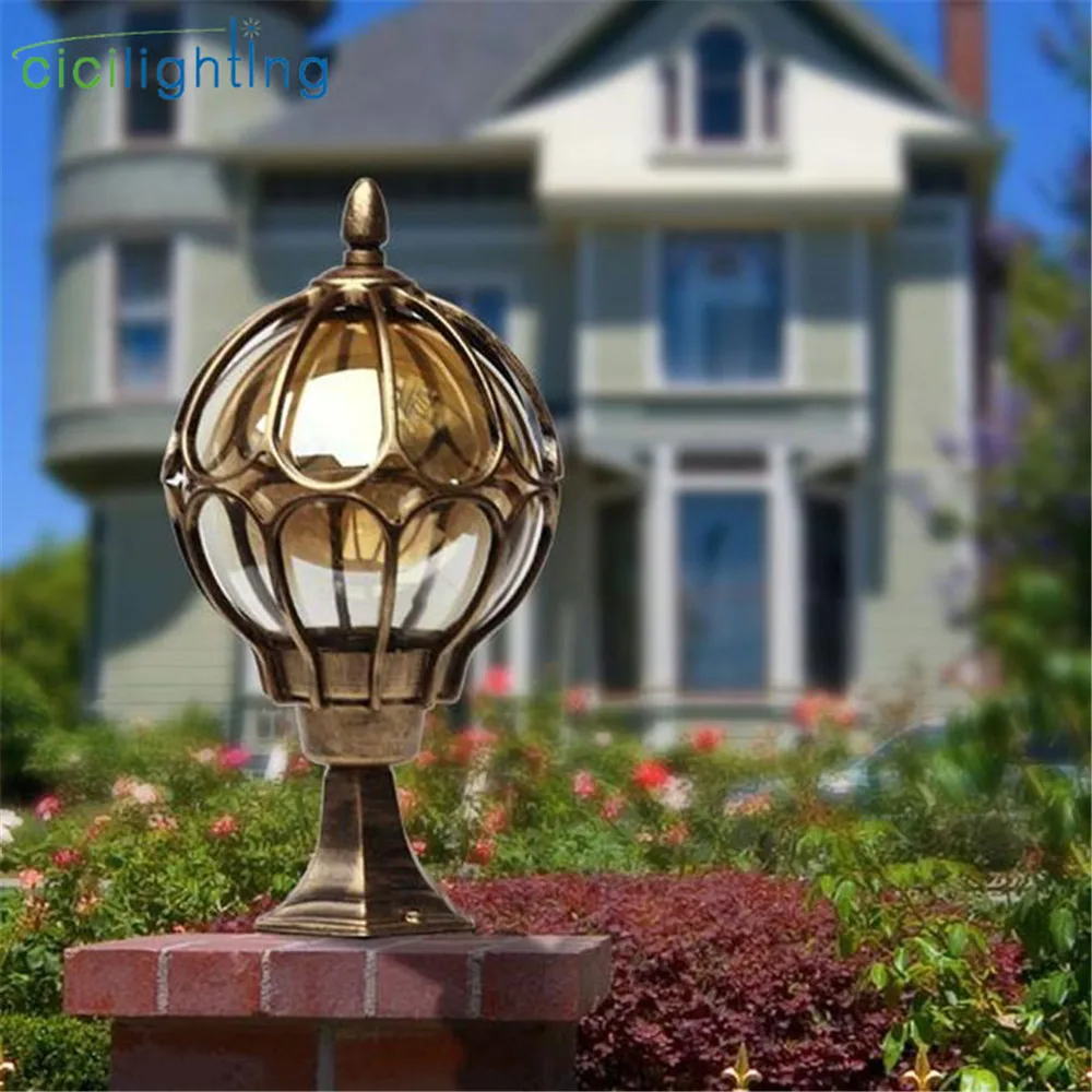 Outdoor Pillar Lamp Wall Lamp European Globe Door Post Lamp Waterproof Exterior Black Round Ball Garden Yard Pillar Lighting
Outdoor Pillar Lamp Wall Lamp European Globe Door Post Lamp Waterproof Exterior Black Round Ball Garden Yard Pillar Lighting
