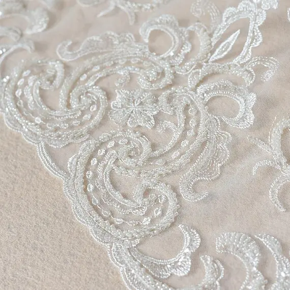 1yards black beaded cord lace fabric, super delicate lace, heavy beaded lace fabric, high end bead lace fabric
1yards black beaded cord lace fabric, super delicate lace, heavy beaded lace fabric, high end bead lace fabric