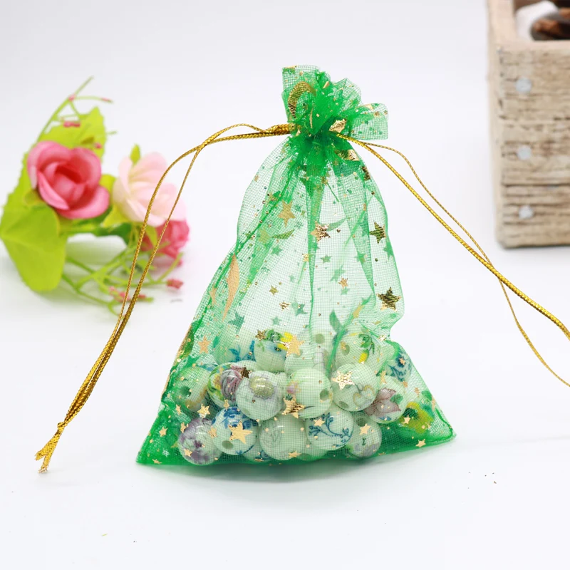 Hot sale 100pcs/lot Moon Star Organza Bags 7x9 9x12cm Small Christmas Drawstring Gift Bag Charm Jewelry Packaging Bags & Pouches
Hot sale 100pcs/lot Moon Star Organza Bags 7x9 9x12cm Small Christmas Drawstring Gift Bag Charm Jewelry Packaging Bags & Pouches