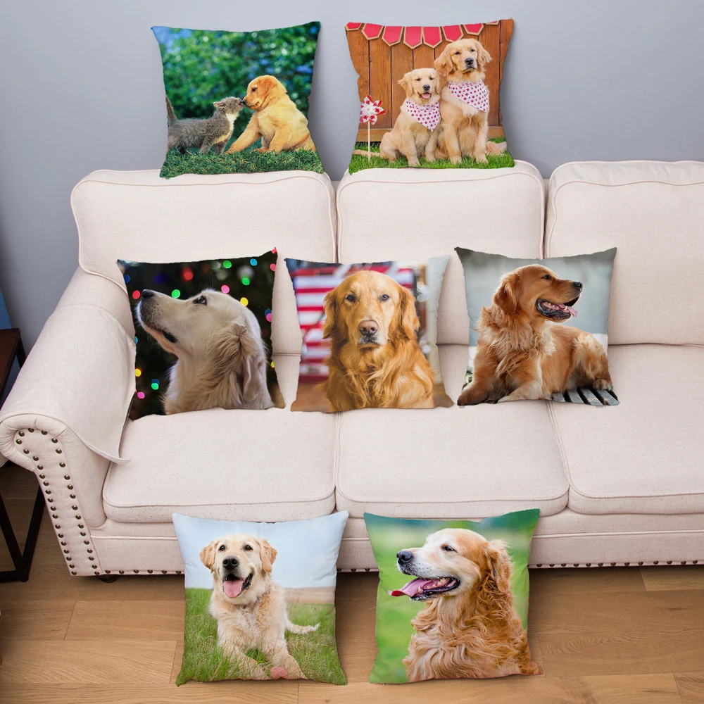Golden Retriever Dog Pillow Cover Super Soft Short Plush Throw Pillow Case 45*45cm Cushion Covers Sofa Home Decor Pillows Cases
Golden Retriever Dog Pillow Cover Super Soft Short Plush Throw Pillow Case 45*45cm Cushion Covers Sofa Home Decor Pillows Cases