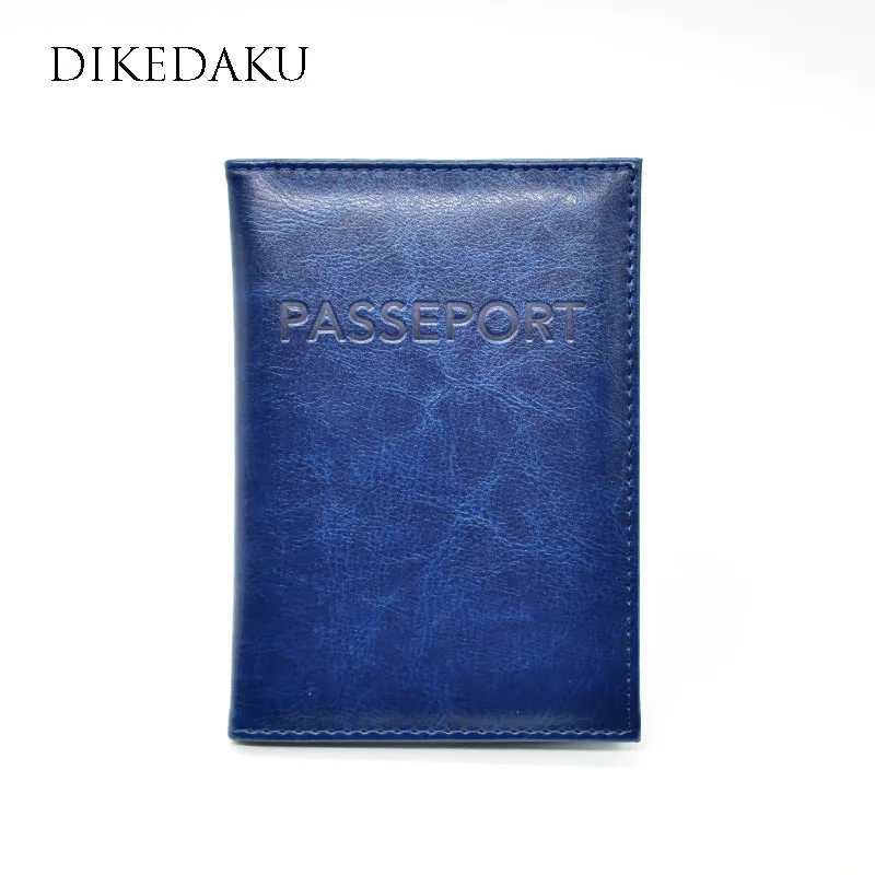 DIKEDAKU Новый однотонный обычный женский чехол для паспорта розовый мягкий Pu