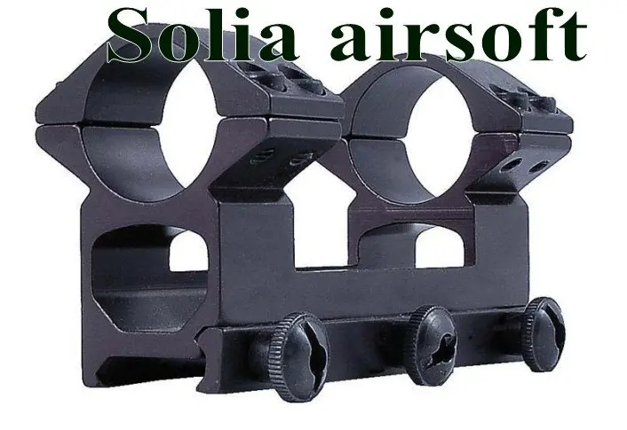 High Profile 25.4mm Double Ring Scope Mount 20mm Weaver Rail