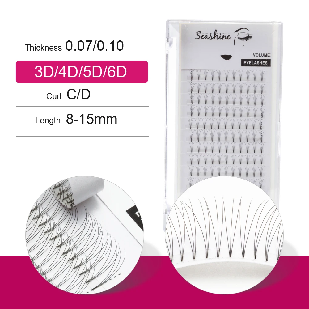 Seashine Short Stem Premade fans 3d/4d/5d/2d Lashes Russian Volume Lashes Faux Mink Lash Pre made Volume fans Eyelash Extension
Seashine Short Stem Premade fans 3d/4d/5d/2d Lashes Russian Volume Lashes Faux Mink Lash Pre made Volume fans Eyelash Extension
