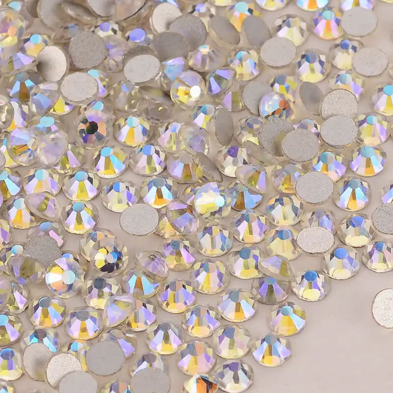 

SS3-SS20 Starry Sky AB Non Hotfix Rhinestones FlatBack Strass Sewing&Fabric Garment Nail Art Glass Rhinestone Glitter Decoration