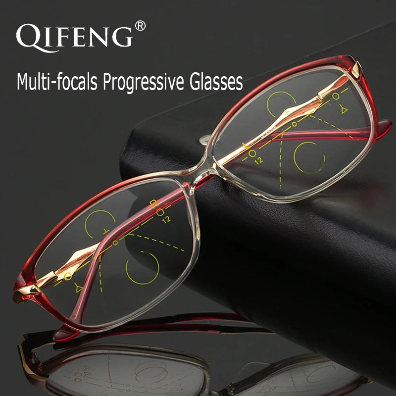 Multi-focus Progressive Reading Glasses Women TR90 Presbyopic Diopter Eyeglasses Female +1.0+1.5+2.0+2.5+3.0 QF219
Multi-focus Progressive Reading Glasses Women TR90 Presbyopic Diopter Eyeglasses Female +1.0+1.5+2.0+2.5+3.0 QF219