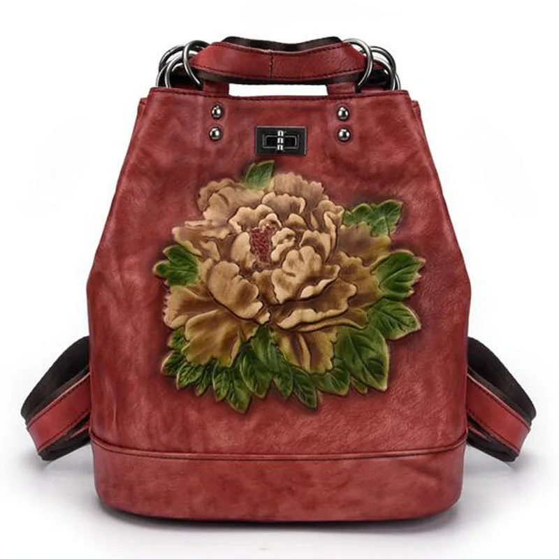 New luxury women bag top cowhide women Backpacks genuine Leather bags Retro Embossing flower bag designer women leather backpack
New luxury women bag top cowhide women Backpacks genuine Leather bags Retro Embossing flower bag designer women leather backpack