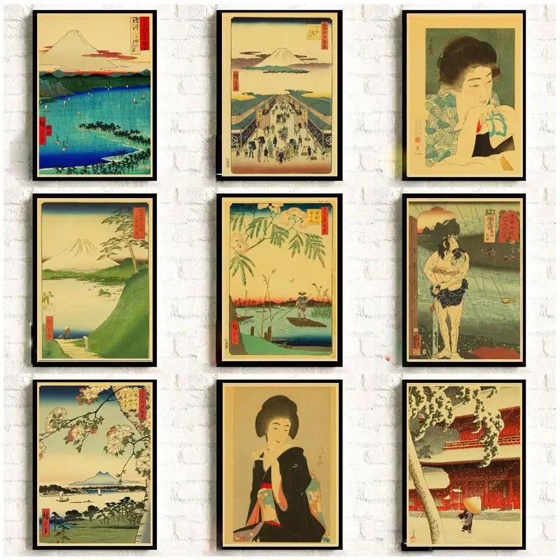 Japanese old style Landscape Vintage Posters For Home/Bar/Living Decor kraft Paper high quality poster wall sticker
Japanese old style Landscape Vintage Posters For Home/Bar/Living Decor kraft Paper high quality poster wall sticker