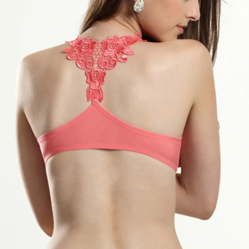 Sexy Women Front Closure Cotton Y-line Straps Bras Lace Straps Racer Back Push Up Embroidery Brassieres
Sexy Women Front Closure Cotton Y-line Straps Bras Lace Straps Racer Back Push Up Embroidery Brassieres