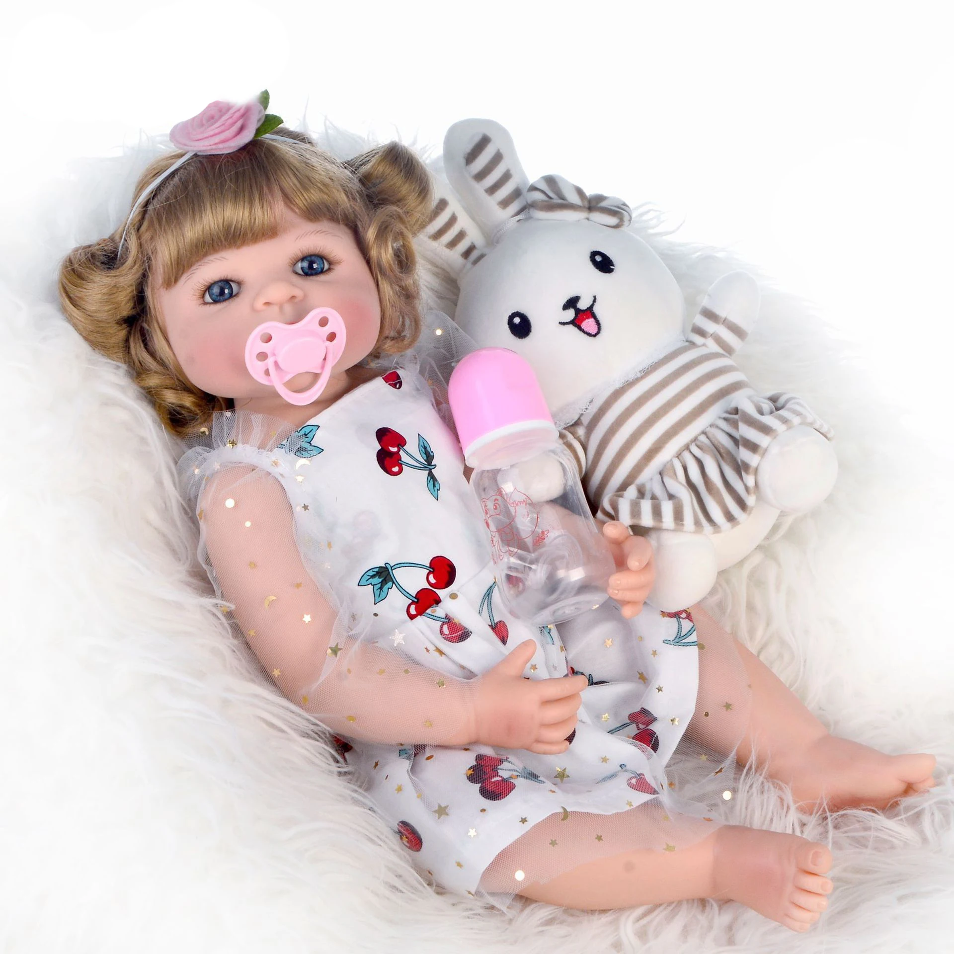 Original DOLLMAI toys Reborn Dolls 55cm silicone reborn dolls reborn baby girl doll Creative alive babies Child growth playmate
Original DOLLMAI toys Reborn Dolls 55cm silicone reborn dolls reborn baby girl doll Creative alive babies Child growth playmate