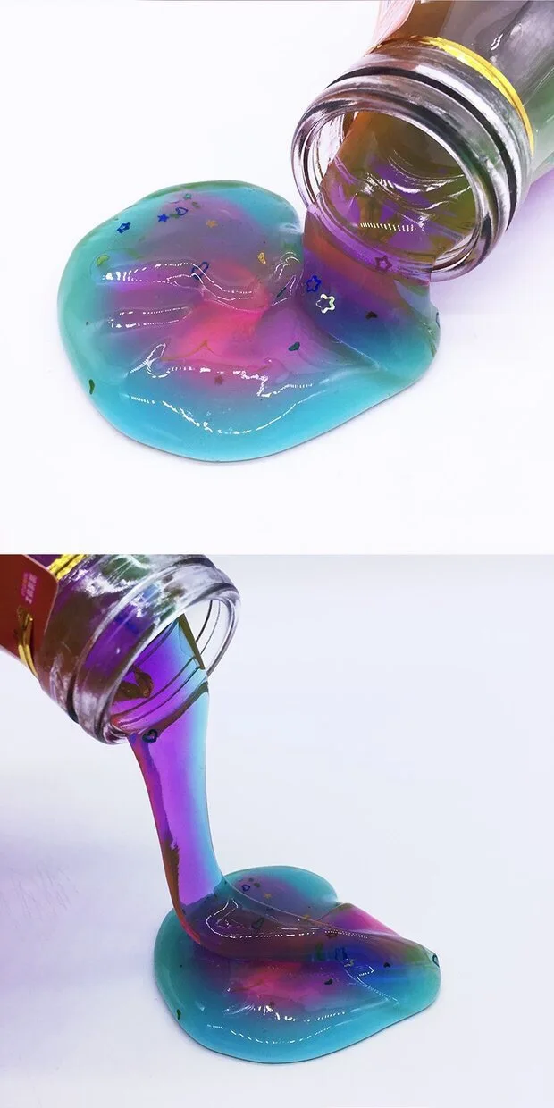 Цветной пластилин пузырьковый светильник глина прозрачный жемчуг кристалл