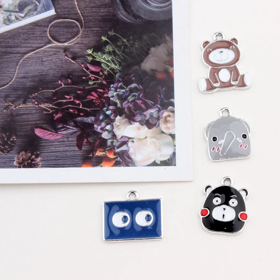 Cartoon Drop Oil Dangle Charms Alloy Bear elephant Enamel Pendant Charm Pendants for DIY Bracelet Necklace Jewelry Making
Cartoon Drop Oil Dangle Charms Alloy Bear elephant Enamel Pendant Charm Pendants for DIY Bracelet Necklace Jewelry Making