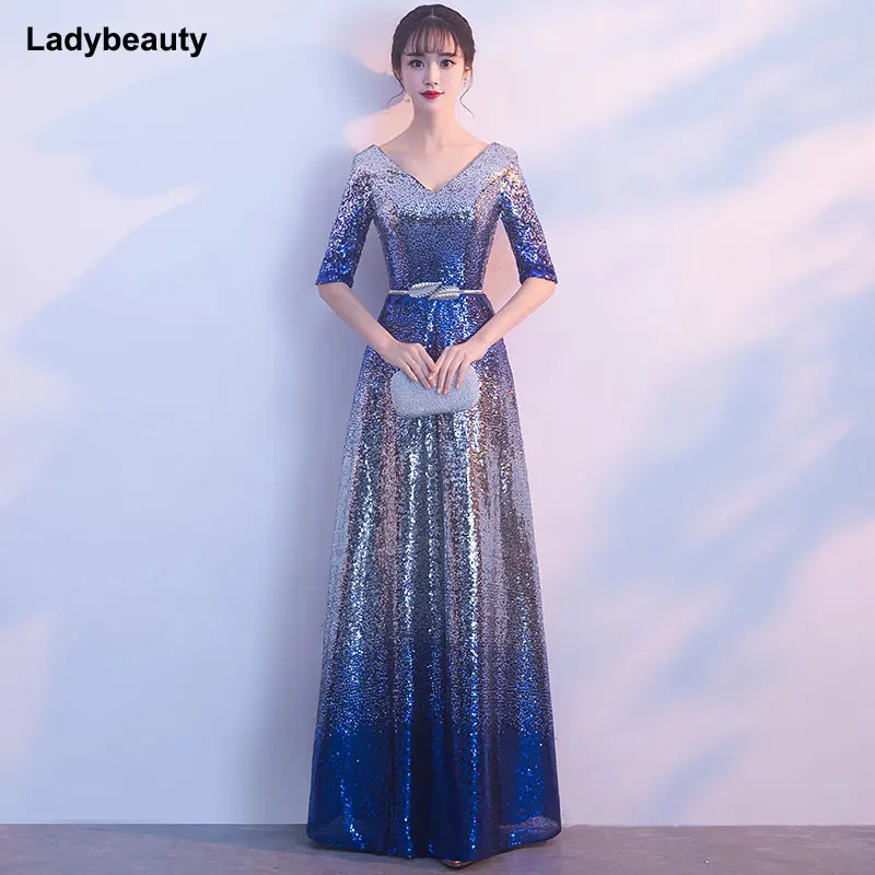 Ladybeauty New Evening Dress Long 2021 New V-Neck Women Elegant Sequin A-Lin Evening Party Gown Dress
Ladybeauty New Evening Dress Long 2021 New V-Neck Women Elegant Sequin A-Lin Evening Party Gown Dress