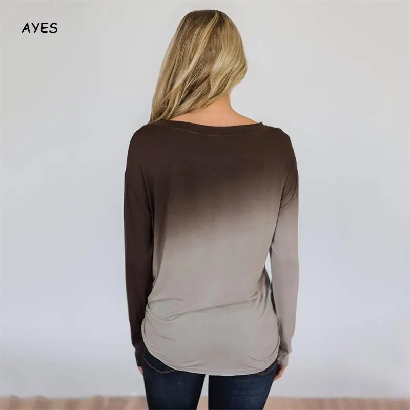 2019 Spring Long Sleeve T-Shirt Women Gradient Patchwork Tee Fashion Loose Tops Casual Tee Daily Wear Ladies Tshirt Slim Tops
2019 Spring Long Sleeve T-Shirt Women Gradient Patchwork Tee Fashion Loose Tops Casual Tee Daily Wear Ladies Tshirt Slim Tops