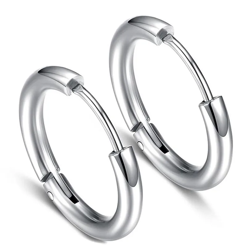 HOT Stainless Steel Huggie Hoop Earrings Simple Circle Earrings For Women Men Punk Jewelry Black/Steel/Gold Color Size 10-20mm
HOT Stainless Steel Huggie Hoop Earrings Simple Circle Earrings For Women Men Punk Jewelry Black/Steel/Gold Color Size 10-20mm