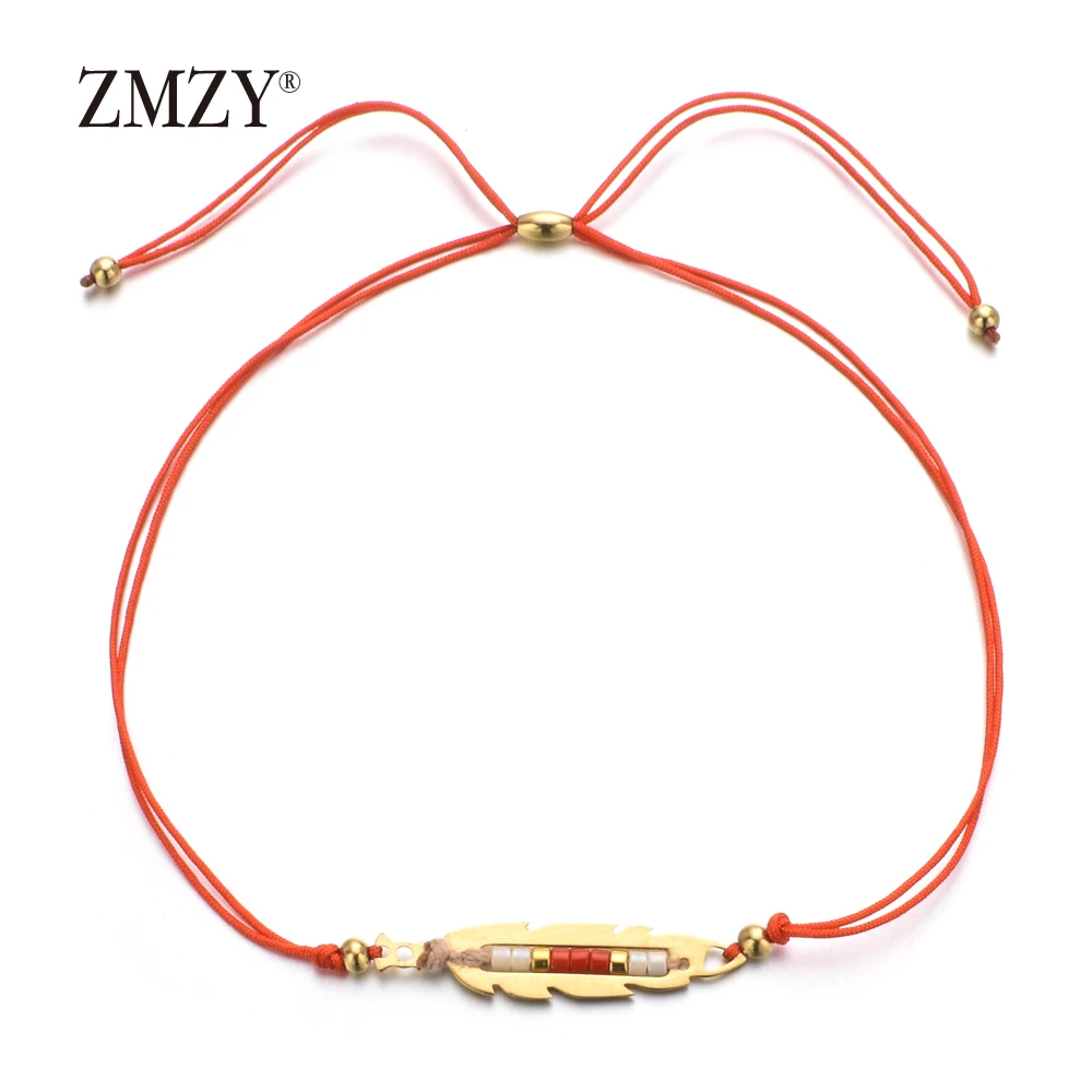 ZMZY Luxury Brand Jewelry Women Simple Charm Bracelet Minimalist Adjustable Bohemian Feather Beads Bracelet Handmade Love Gift
ZMZY Luxury Brand Jewelry Women Simple Charm Bracelet Minimalist Adjustable Bohemian Feather Beads Bracelet Handmade Love Gift
