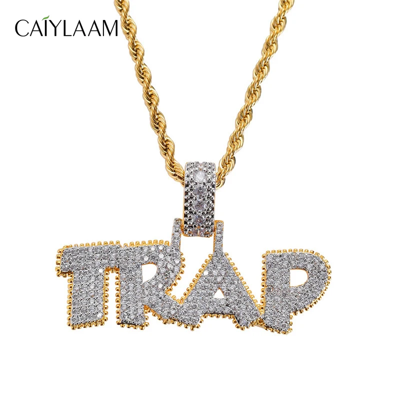 CAIYLAAM Новый Письмо Подвески хип хоп стиль унисекс ювелирные изделия ожерелья с