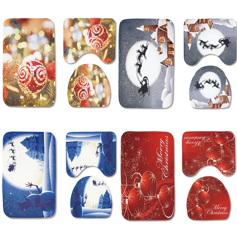 3pcs Carpet Rug Doormat Merry Christmas Santa Bathroom Non-Slip Pedestal Rug + Lid Toilet Cover + Bath Mat Set Xmas Toilet
3pcs Carpet Rug Doormat Merry Christmas Santa Bathroom Non-Slip Pedestal Rug + Lid Toilet Cover + Bath Mat Set Xmas Toilet