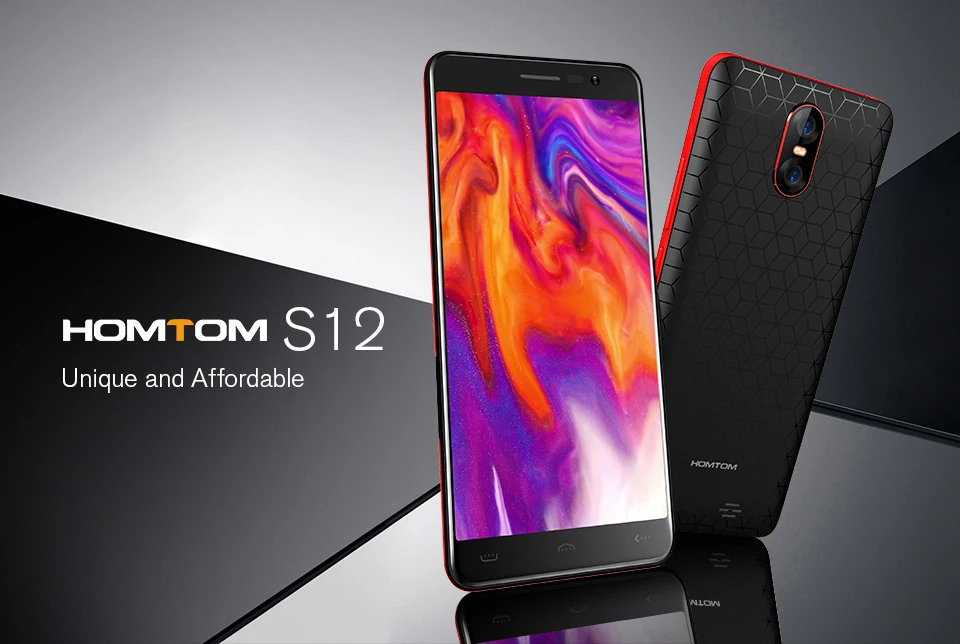 Оригинальный HOMTOM S12 5 0 "18:9 Дисплей mt6580 четыре ядра Android 6 смартфон Dual задней