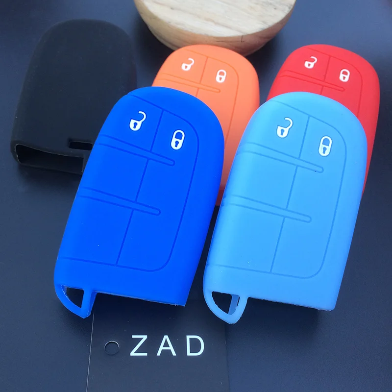 Силиконовый чехол ZAD для автомобильного ключа резиновый чехол-держатель Jeep Renegade
