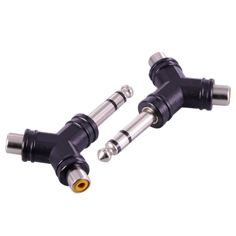 100pcs 6.35mm 3 Pole Stereo Male Plug to Dual RCA Female Jack Sockets Adapter Y-type 3-way 6.35mm RCA Connector
100pcs 6.35mm 3 Pole Stereo Male Plug to Dual RCA Female Jack Sockets Adapter Y-type 3-way 6.35mm RCA Connector