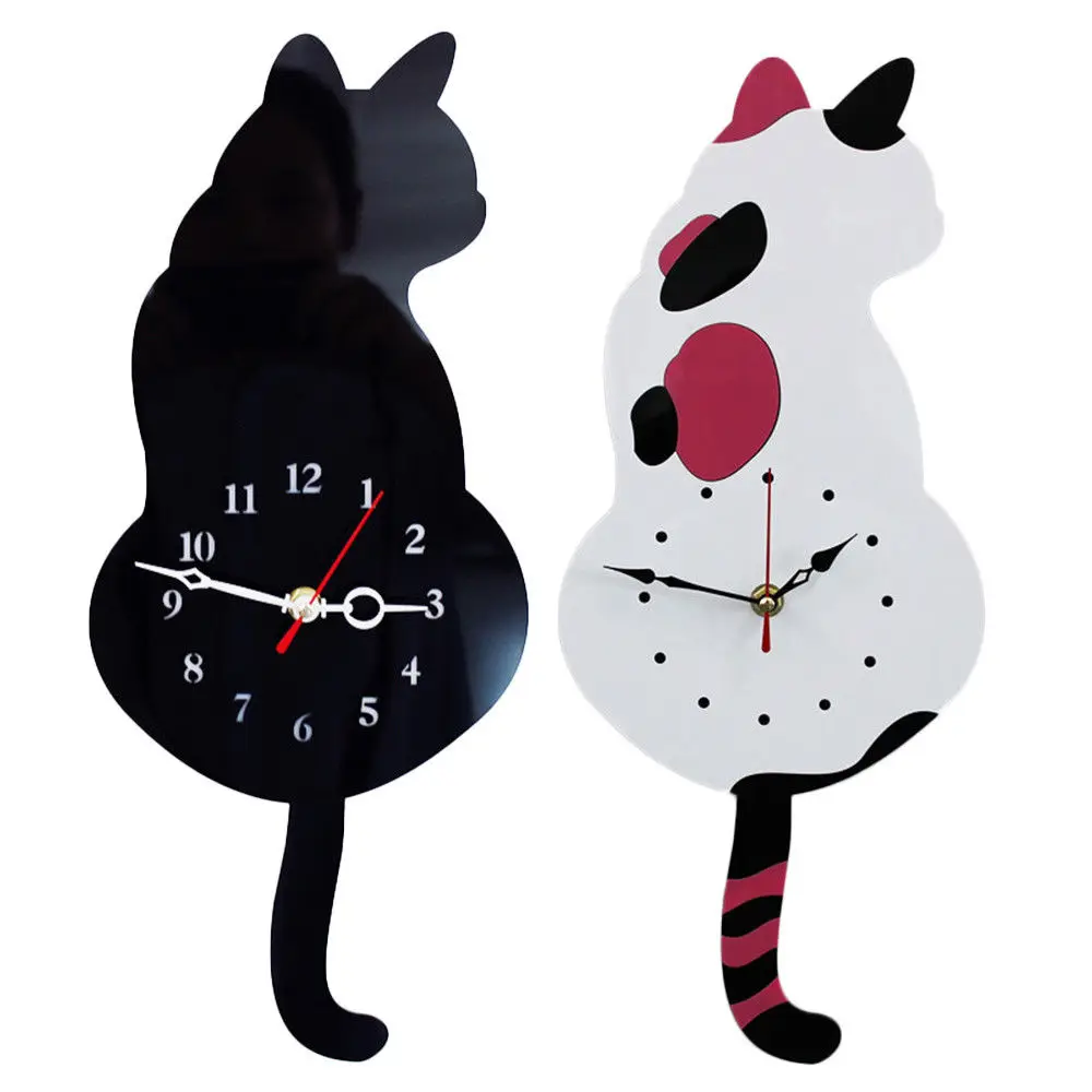 Hall Creative Cute White/Black Wagging Tail Cat Wall Clock for Kids Bedroom Wall Decorative Wall Clocks Wagging Tail
Hall Creative Cute White/Black Wagging Tail Cat Wall Clock for Kids Bedroom Wall Decorative Wall Clocks Wagging Tail