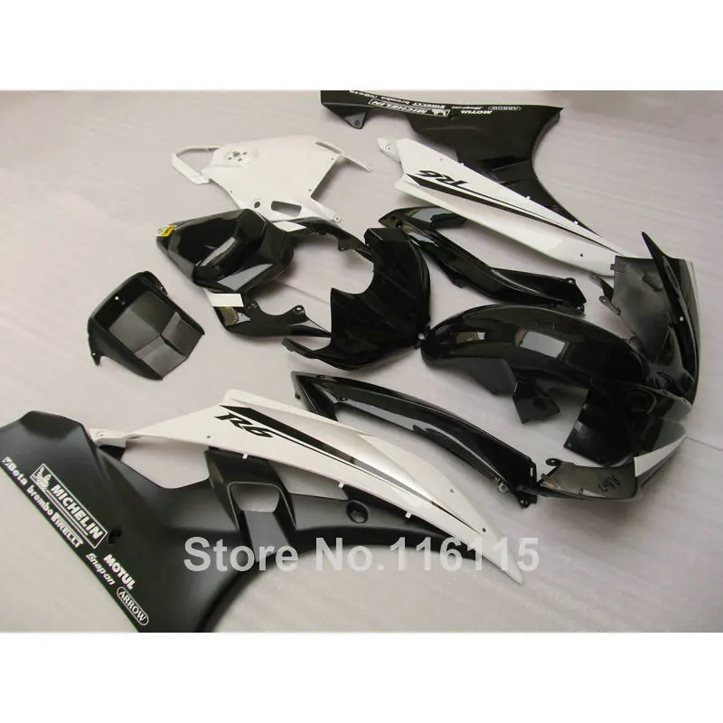 ABS fairing kit for yamaha r6 injection molding 2006 2007 white black fairings set YZF-R6 06 07 NB084
ABS fairing kit for yamaha r6 injection molding 2006 2007 white black fairings set YZF-R6 06 07 NB084
